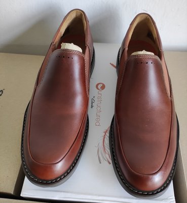100原廠％Clarks男鞋Unelott Step經典款英倫商務正裝皮鞋套腳樂福鞋男