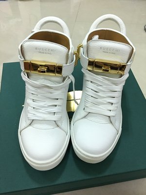 Buscemi 100MM high top sneakers Hermes 鉑金包牛皮鎖頭高筒鞋