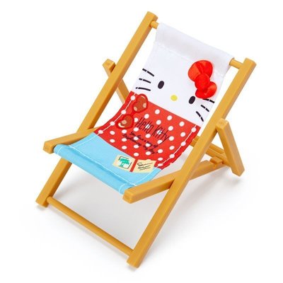 玫瑰默契＊日本進口Hello Kitty夏天系列～迷你海灘椅造型置物架手機架