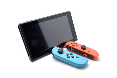 【台中青蘋果】Nintendo Switch 紅藍色 電力加強版 二手 遊戲主機 #88581