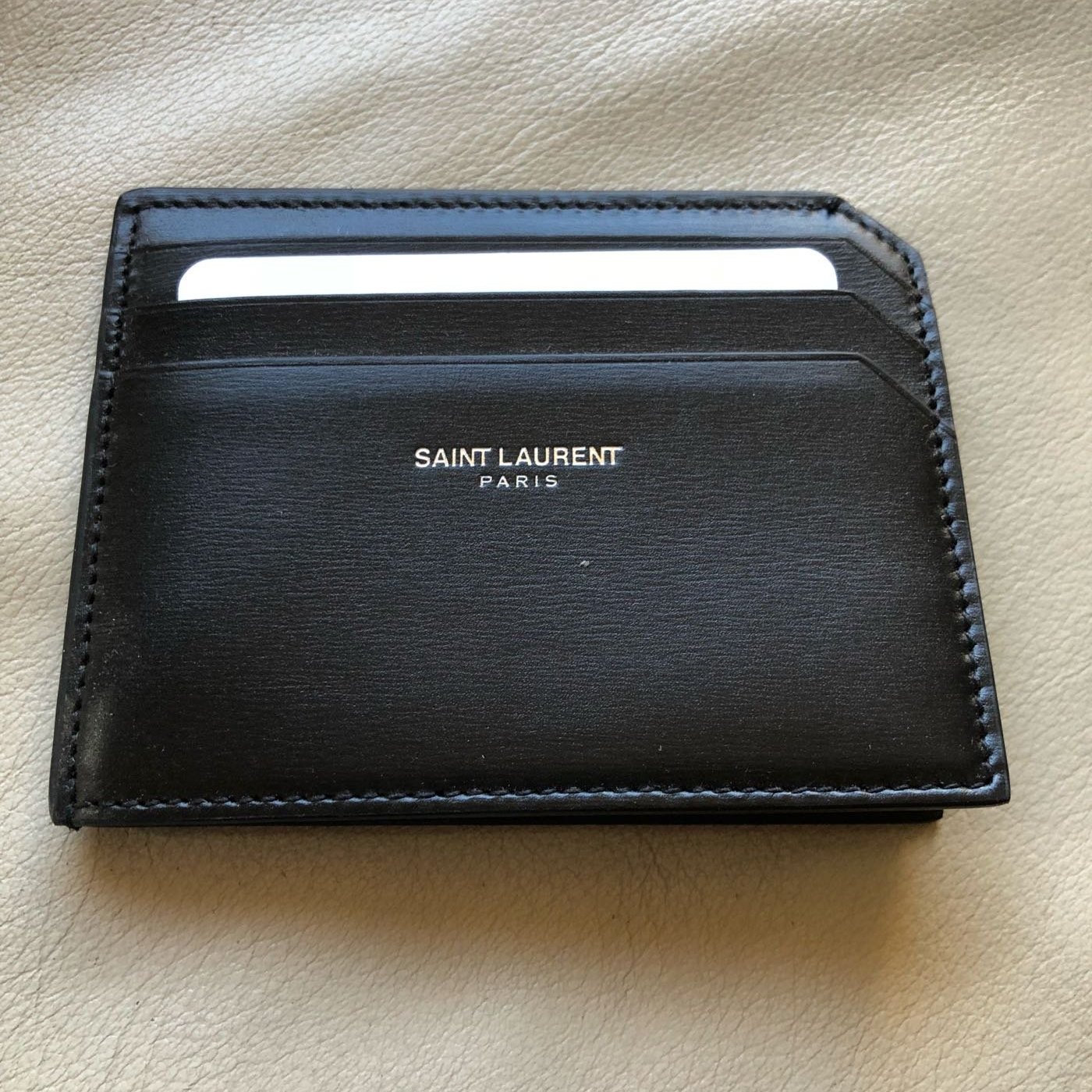 熊熊之家3 保證全新正品saint Laurent 聖羅蘭ysl 名片夾卡夾銀標 Yahoo奇摩拍賣