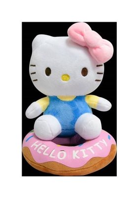 三麗鷗HELLO KITTY凱蒂貓中款甜甜圈震動娃娃 玩偶 布偶