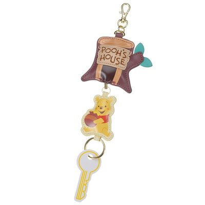 代購現貨 日本迪士尼 小熊維尼樹屋鑰匙鏈/鑰匙鏈捲軸