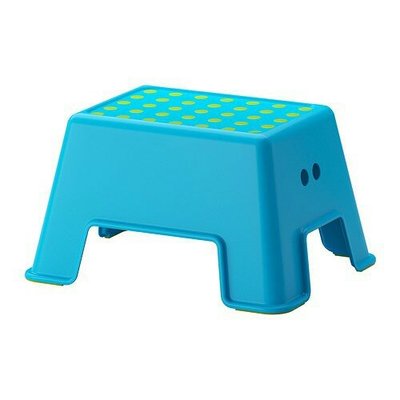 【亮菁菁】IKEA代購 BOLMEN 墊腳凳 藍色/白色 椅子 小板凳