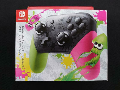 全新現貨任天堂Nintendo Switch Pro 震動控制器限定款 漆彈大作戰 Splatoon2 *TW*