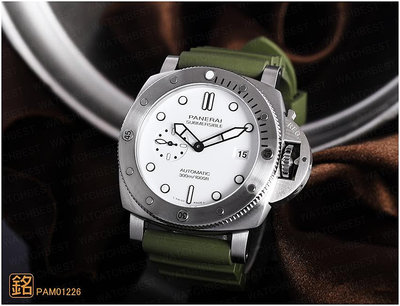 大銘腕錶 全新現貨 PANERAI 沛納海 PAM01226 白面潛水錶 44MM PI184414