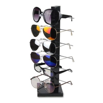 時尚設計 6 副 眼鏡眼鏡架 太陽鏡 展示架 可拆眼鏡展示架 眼鏡收納架 陳列支架子 藍色 紅色 黑色