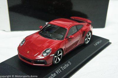 【現貨特價】1:43 Minichamps Porsche 911 Turbo S 992 2020 紅色 ※限量※