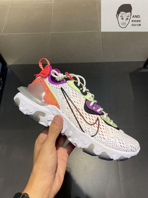 【潮男潮牌店】NIKE REACT VISION 紫綠白紅 繽紛 透氣 網布 慢跑 休閒 穿搭 男鞋 CD4373-102