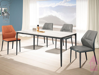 【X+Y時尚精品傢俱】現代餐桌椅系列-維京 5.3尺岩板餐桌.不含餐椅.鋁合金腳架.摩登家具