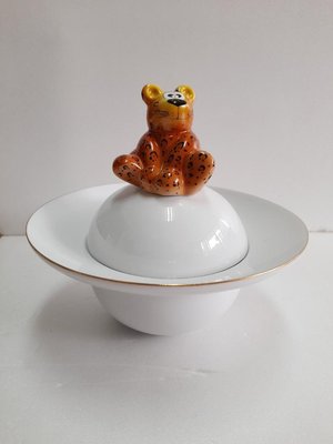 《自家收藏出清》德國 Goebel Bertram 陶瓷熊熊圓形置物罐