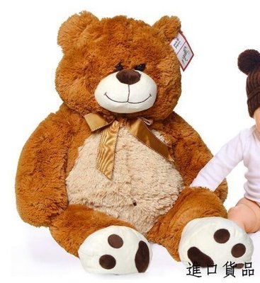 現貨超大隻     可愛柔軟 呆萌抱枕枕頭 泰迪熊小熊熊動物絨毛絨玩偶娃娃玩具擺設品禮品可開發票