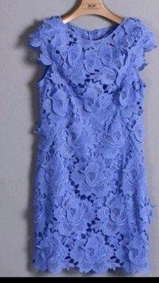 Pesaro 黃蕙玲 藍紫色蕾絲洋裝 原價兩萬多