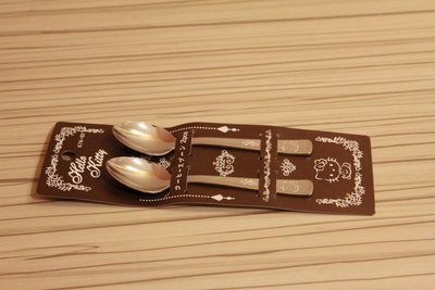 日本帶回 日本限定 超可愛 Hello Kitty 湯匙 甜點 咖啡 一對裝 餐具 日本製 不銹鋼