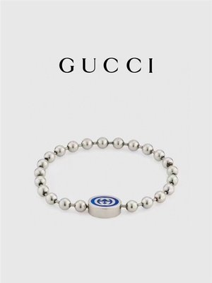 [香港名品]Gucci 互扣式雙G彩色琺瑯夏季珠鏈式手鏈 手串 三色