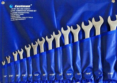 【歐洲進口工具】伊士曼 14件組 英制 收納專家 原廠收納袋 任何廠牌板手都可以裝 國際標準規格 品質保證