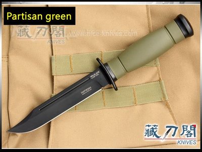 《藏刀閣》Mr.Blade-(Partisan GD)游擊隊綠柄戰術刀