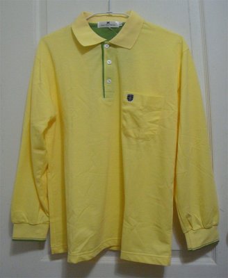 Abel Foxs 長袖POLO衫(L號)-黃色