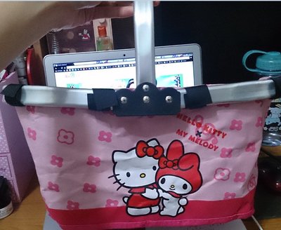 (全新) Hello Kitty & 美樂蒂 折疊購物籃
