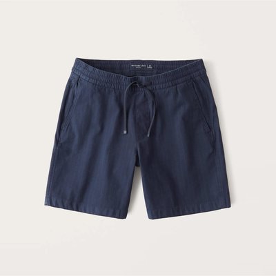 【Abercrombie&Fitch】【A&F】AF男短褲鬆緊細直條藍 F02210720-17