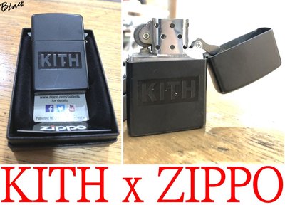 BLACK美中古KITH x ZIPPO防風經典CLASSIC BOX LOGO金屬打火機