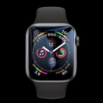 apple watch6/5鋼化膜蘋果iwatch4/3/蘋果SE手表膜series4全屏覆蓋三四代uv全膠5貼合40/