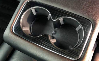 歐力車飾~福特 FORD 2020年 KUGA 水杯框 水杯裝飾框 後水杯框 黑鈦拉絲