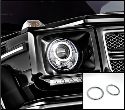 圓夢工廠 Benz 賓士 G W463 G320 G350 G36 G63 改裝 鍍鉻銀 車燈框 前燈框 大燈框