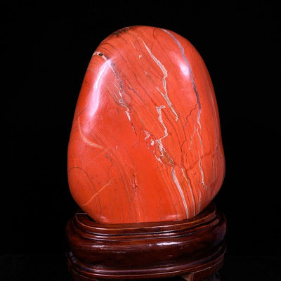 原石擺件 奇石擺件 南非紅碧玉 天然原石打磨帶座高30×20×10.5公分 重11公斤編號650195