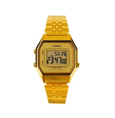 [時間達人] CASIO 卡西歐 金框 復古金色數字型電子錶 全新原廠公司貨 LA680WGA-9DF