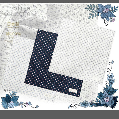 【e2life】日本製 cotton collection 100% 純棉 男手帕 # 3