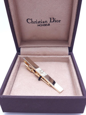 Dior( christian dior) 迪奧金色領帶夾  長度約:5.5cm(一般盒)