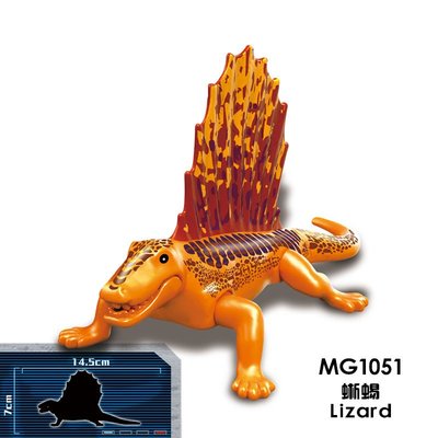【積木班長】MG1051 蜥蜴 遠古蜥蜴 侏儸紀世界 恐龍 暴龍 侏儸紀 動物 人偶 /相容 樂高 LEGO 積木