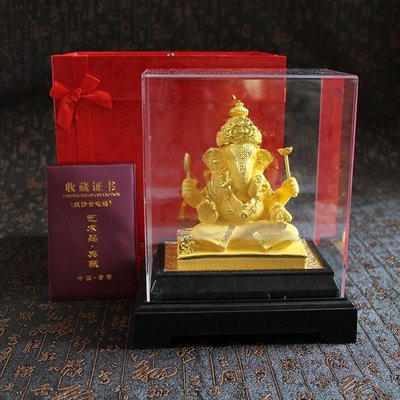 現貨廠家直銷 絨沙金四臂神像 四臂象神工藝品禮品 印度泰國佛像擺件可開發票