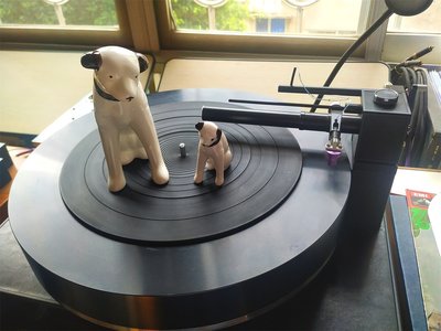 HMV RCA VICTOR Dog Nipper 聽音樂的小狗 聽留聲機的狗 尼帕陶瓷