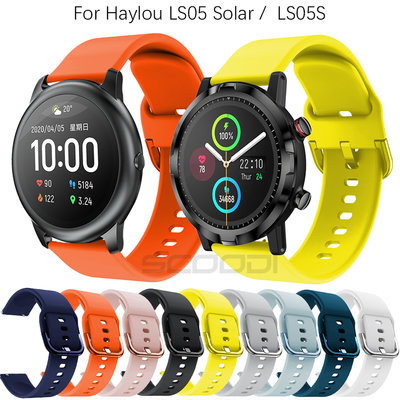 XIAOMI 適用於小米 Haylou LS05 Solar / RT LS05S 智能手錶錶帶運動手鍊的矽膠腕帶