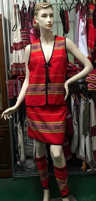 融藝製造 -- 原住民服飾&amp;布料 -- 原住民女生背心+片裙+綁腿 -- 800元