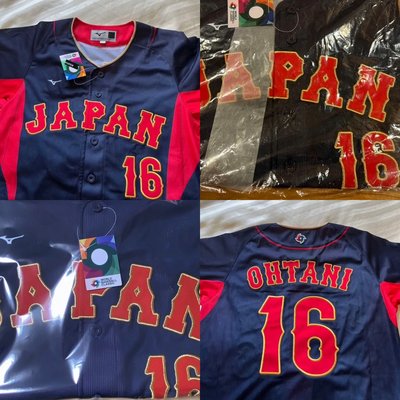 貳拾肆棒球-2023日本帶回侍JAPAN日本代表大谷翔平WBC世界棒球經典賽客場刺繡球衣/ Mizuno 製作