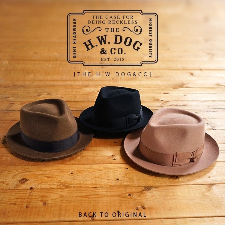 Back to Original 日本製帽名家【H.W. Dog】現貨日產短帽沿復古紳士 