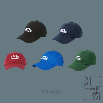 韓國 EMIS 刺繡 logo 文字 老帽 可調式 男女 共5色【Insane-21】