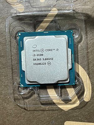 Intel Core i3 8100 3.6G 6M 4C4T 1151 14nm CoffeeLake 正式版 CPU
