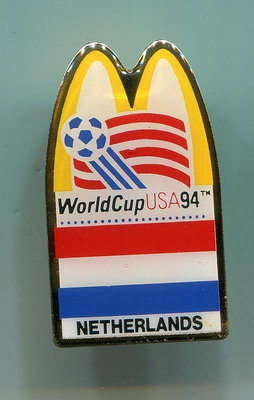 1994年 美國 世界杯足球 FIFA 章 徽章 麥當勞 荷蘭