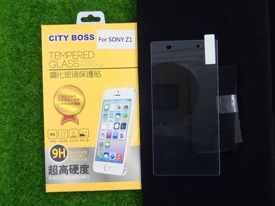 貳 CITY BOSS Sony C6902 3G Z1 保貼 鋼化玻璃 Z1 CB亮面半版滿膠