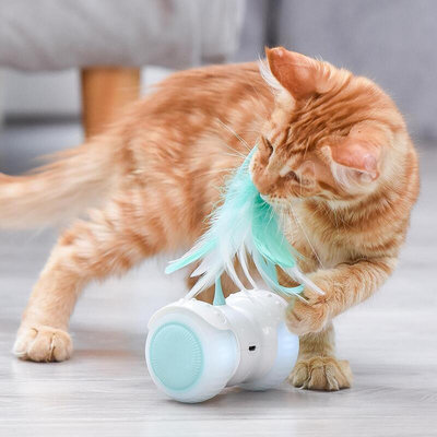 寵物用品新品爆款電動貓咪逗貓棒平衡搖擺車貓咪玩具