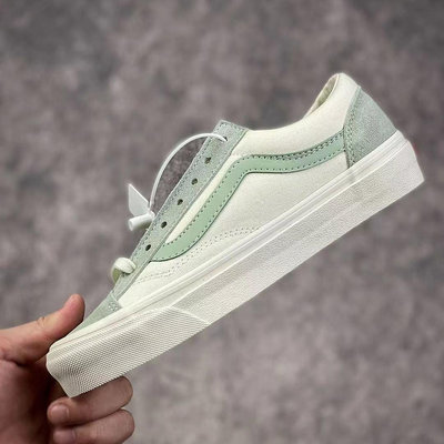 新款熱銷 ~VANS 萬斯官方正品 style36新款夏日冰爽冰藍色百搭復古板鞋ins情侶明星大牌同款服裝包包