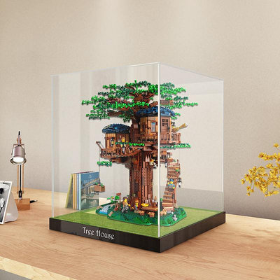 【現貨】LEGO樹屋21318亞克力展示盒 樂.高積木模型收納盒透明手辦防塵罩