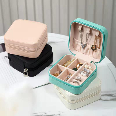 高檔雙層戒指耳環飾品首飾盒子收納大容量珠寶禮盒包裝展示盒