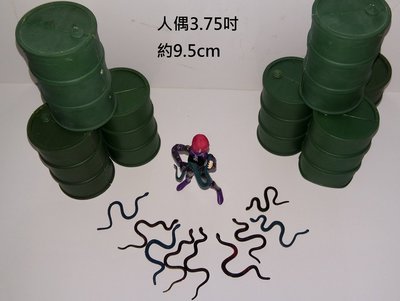1:18場景配件微縮仿真擬真道具模型 蛇 3.75吋暗源兵人微星小超人Microman酸雨戰爭行星綠谷Marvel黏土人