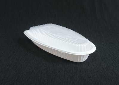 含稅 100組【0303 白色魚盤 1200 可蒸可微波】塑膠盤 白色盤子 年菜盒 年菜鍋 年菜盤 雞湯碗 魚翅碗