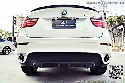 【政銓企業有限公司】BMW E71 X6 FUTURE DESIGN 碳纖維 卡夢 後下巴 後中包 35i 50i 現貨
